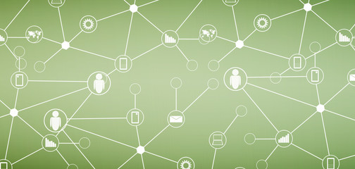 abstract social network and technology background