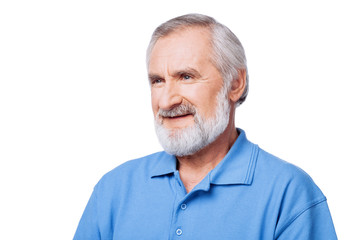 Obraz premium Zbliżenie portret uśmiechniętego starszego