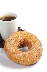 Sweet donut and coffee