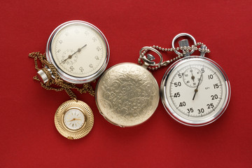 Plakat Pocket vintage watch and stopwatch