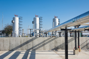 Obraz premium Oil and gas processing plant