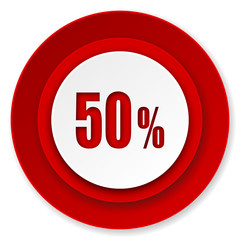 50 percent icon, sale sign