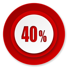 40 percent icon, sale sign