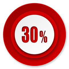 30 percent icon, sale sign