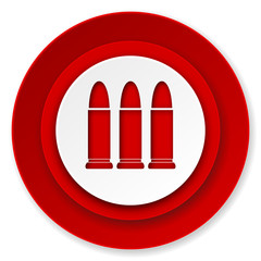 ammunition icon, weapoon sign