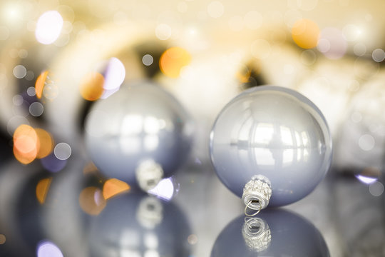 Christmas tree ornaments and balls