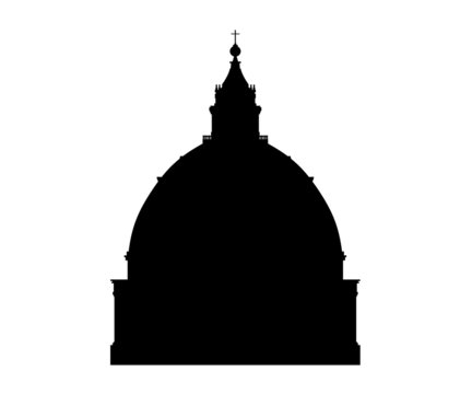 black dome silhouette on white background clip art preview