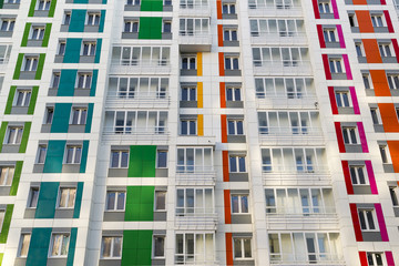 Fototapeta premium Beautiful modern house with colorful facades