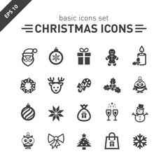 Christmas icons set.