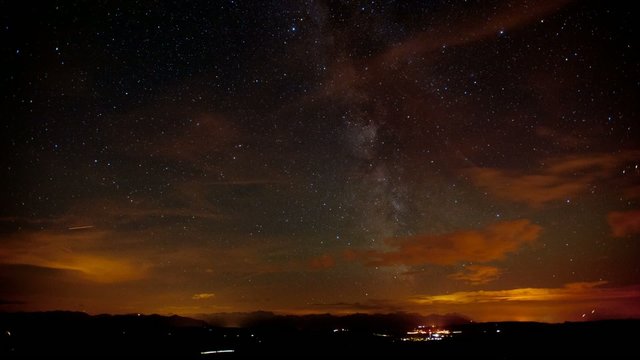 time lapse of milky way and star galaxies at night