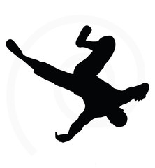 illustration of senior climber man silhouette