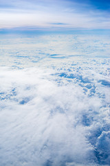 The View from the plane above the cloud and sky