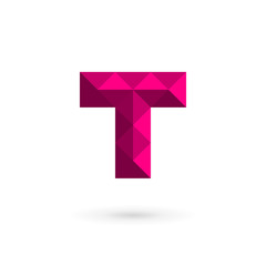 Letter T mosaic logo icon design template elements