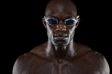 Portrait of confident male swimmer