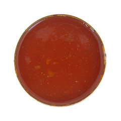 Opened can of jalapeno salsa sauce