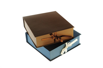 Gift boxes on white background