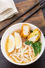 Noodle soup with chicken