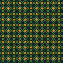 Pattern of the Sun and green leaves