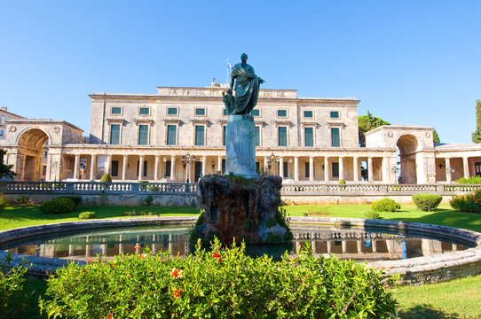 Palace of St. Michael and St. George. Corfu, Greece.