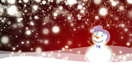 snowman with light star