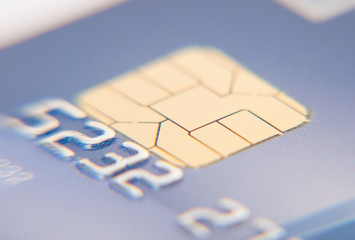 Detail shot of a standard credit card