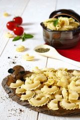 ingredients: Uncooked pasta, tomatoes and provencale herb