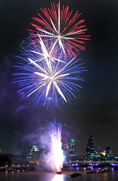 Lord Mayors Show Fireworks In London