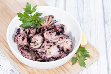 Portion of Octopus Salad