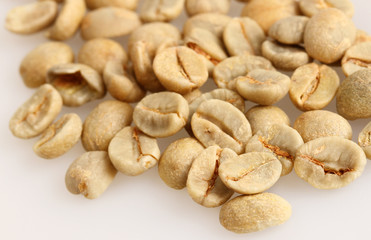 Raw coffee beans