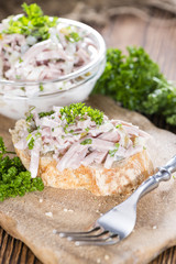 Bread with Meat Salad