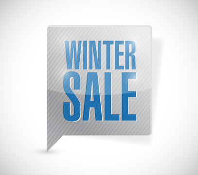 winter sale sign message illustration