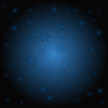 Christmas Blue Snowflakes