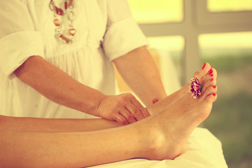 Foot massage in the Spa