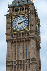Fototapeta na wymiar Clock face of Big Ben, London