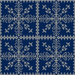 Christmas seamless knitted background.