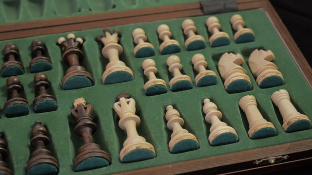 Chess. Box Of Chessmen.