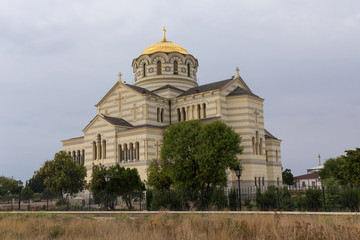 Fototapeta na wymiar Vladimir Cathedral in Chersonese Taurian