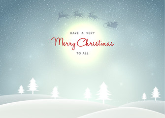 Winter landscape with trees