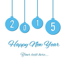 Happy New Year card template with yout text