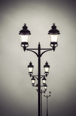 Fototapeta na wymiar lamp posts vintage style