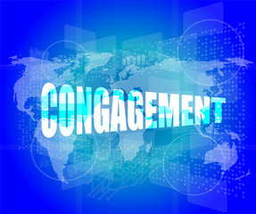 Fototapeta na wymiar Management concept: congagement words on digital screen