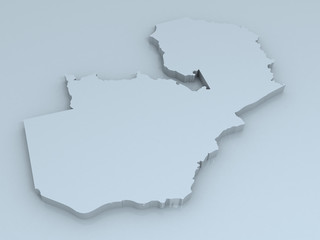 zambia 3D map