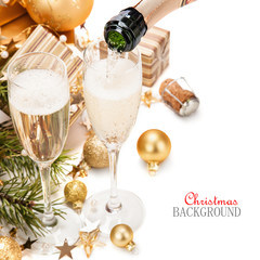 Glasses of champagne