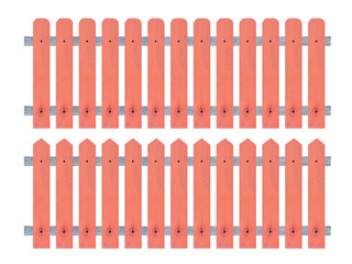 wooden fence over the white background