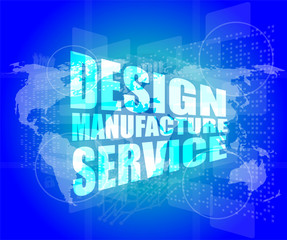 design manufacture service words on digital binary touch screen