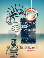 Summer Menu poster - 72941732