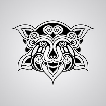 vector lion tattoo sketch