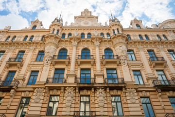 Fototapeta na wymiar Art Nouveau style in Riga