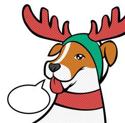 Christmas reindeer. Vector illustration