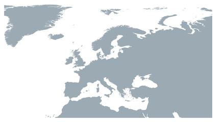 Europe Map - Gray EPS8